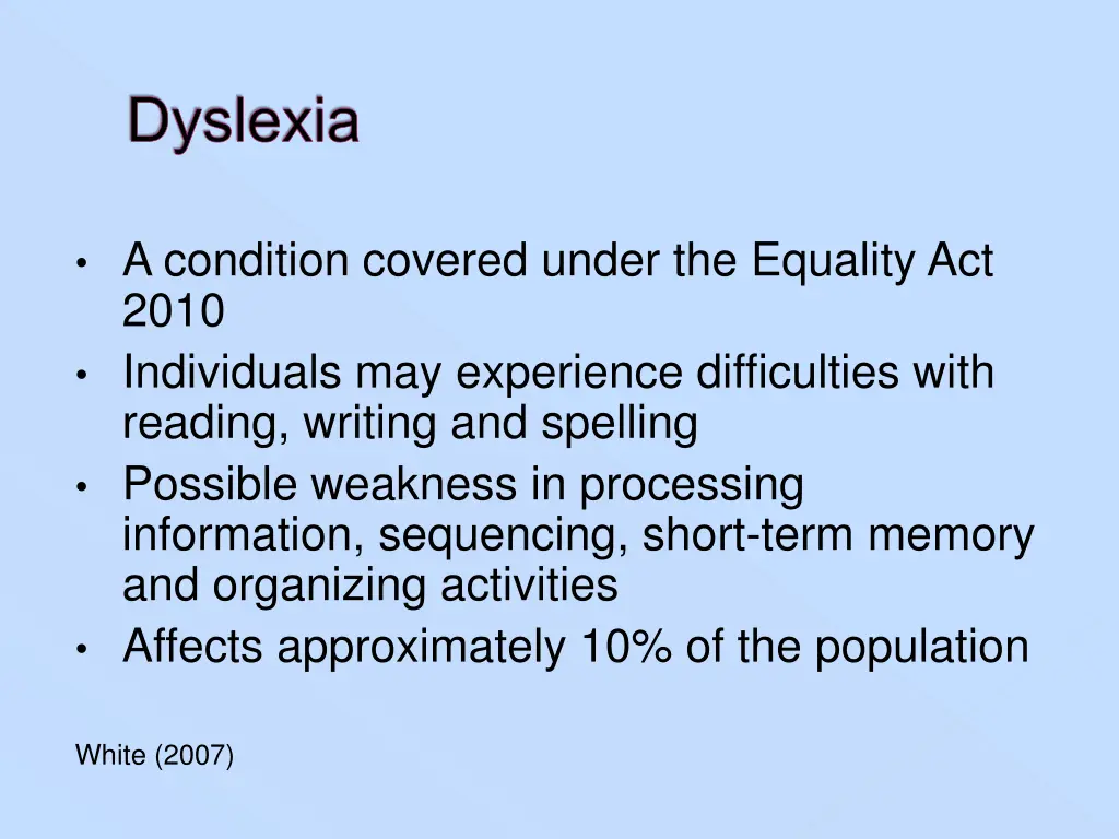 dyslexia