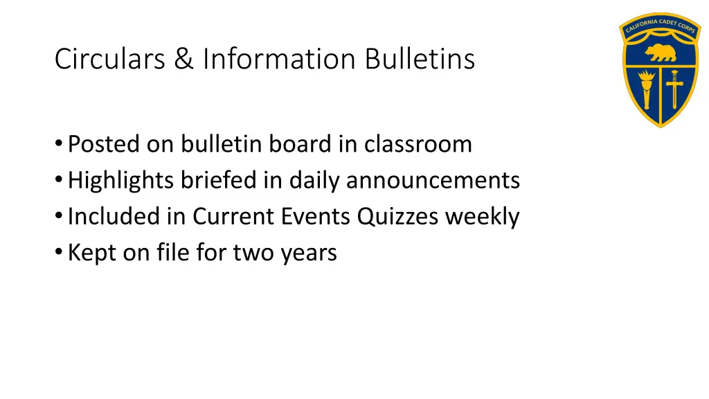 circulars information bulletins