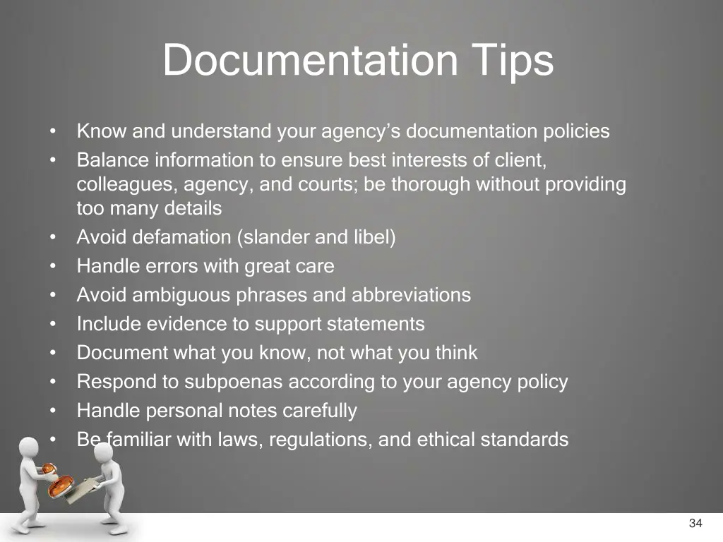 documentation tips