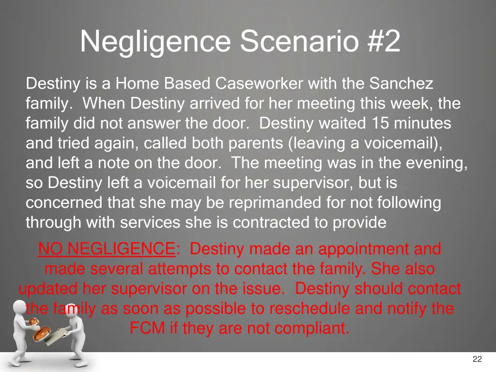 negligence scenario 2