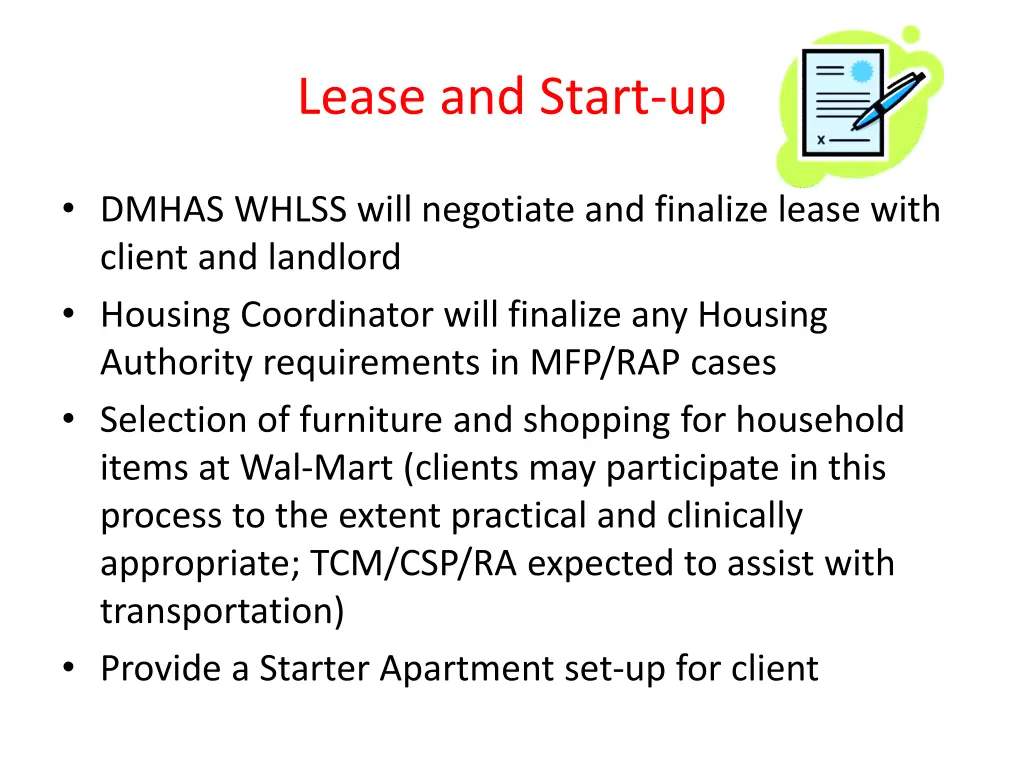 lease and start up