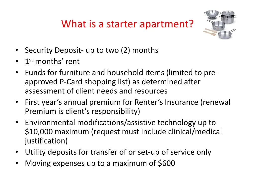 what is a starter apartment