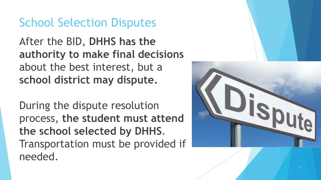 school selection disputes