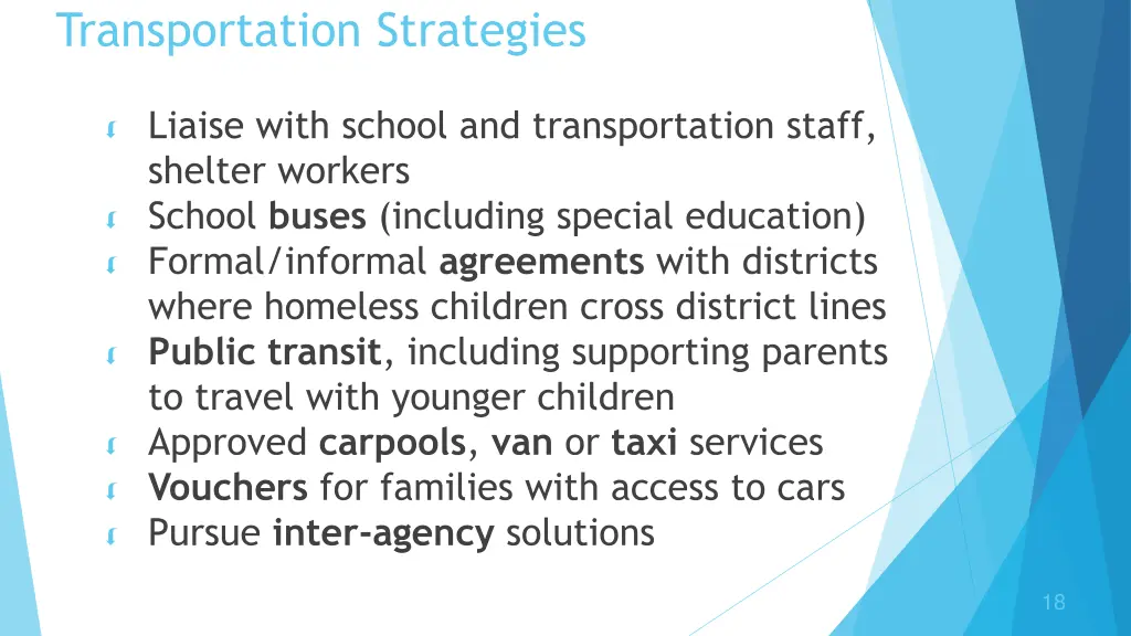 transportation strategies