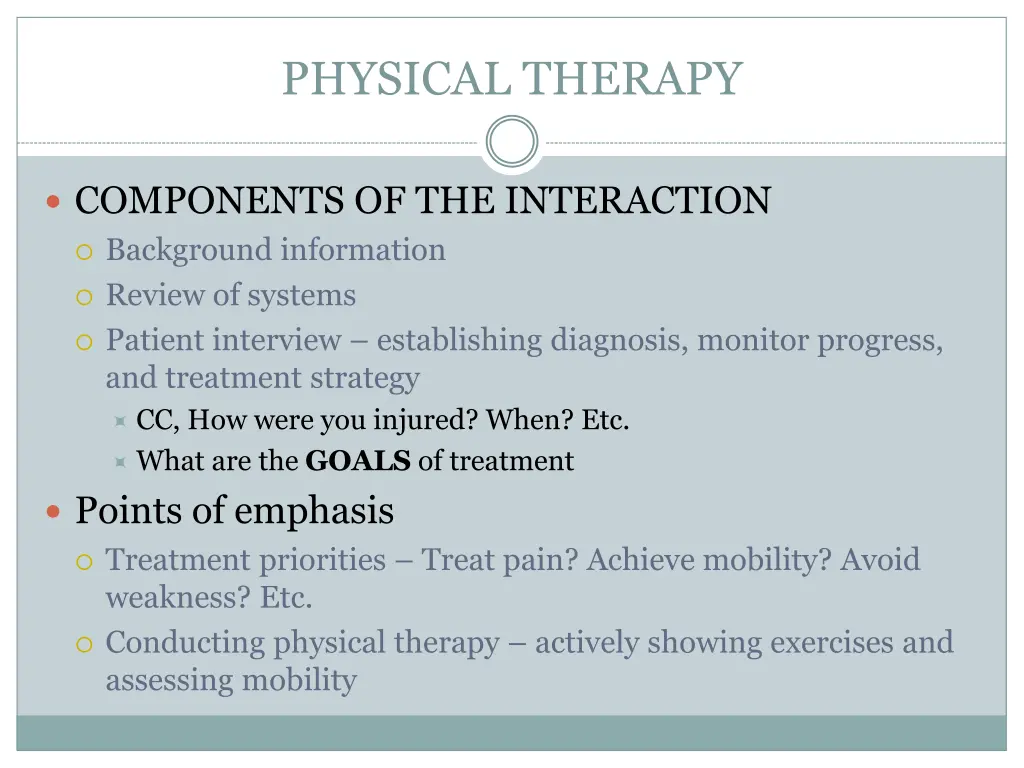 physical therapy 1