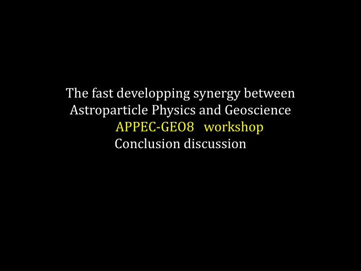 the fast developping synergy between