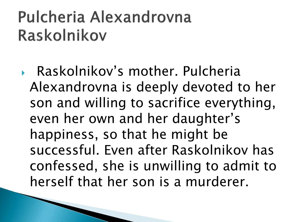 raskolnikov s mother pulcheria alexandrovna