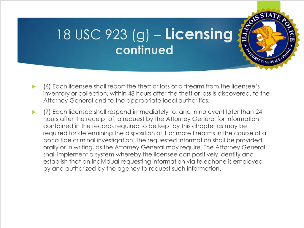 18 usc 923 g licensing continued 5