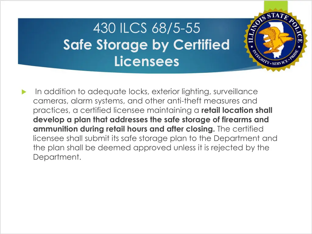 430 ilcs 68 5 55 safe storage by certified