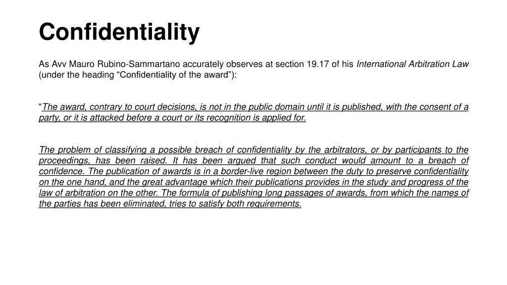 confidentiality