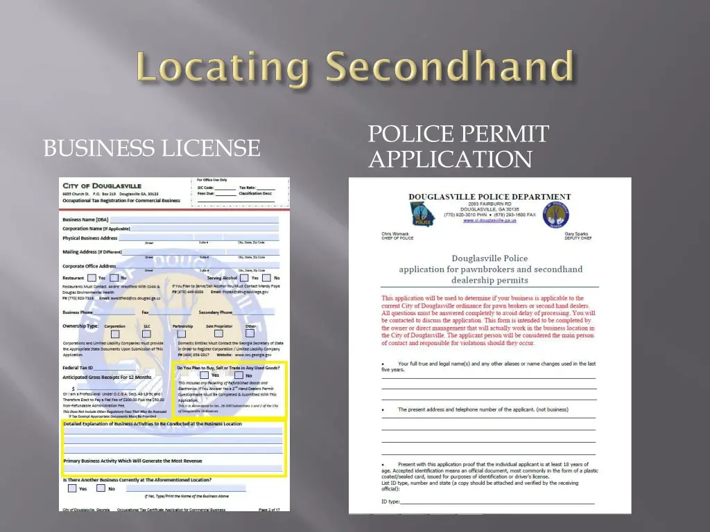 police permit application