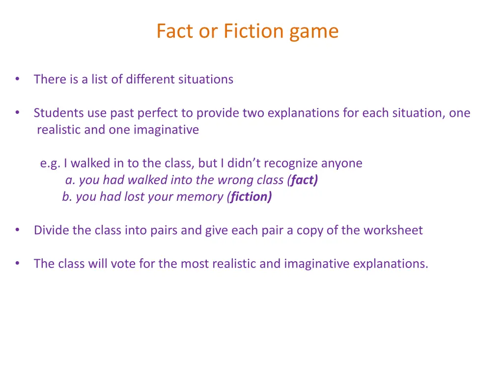 fact or fiction game