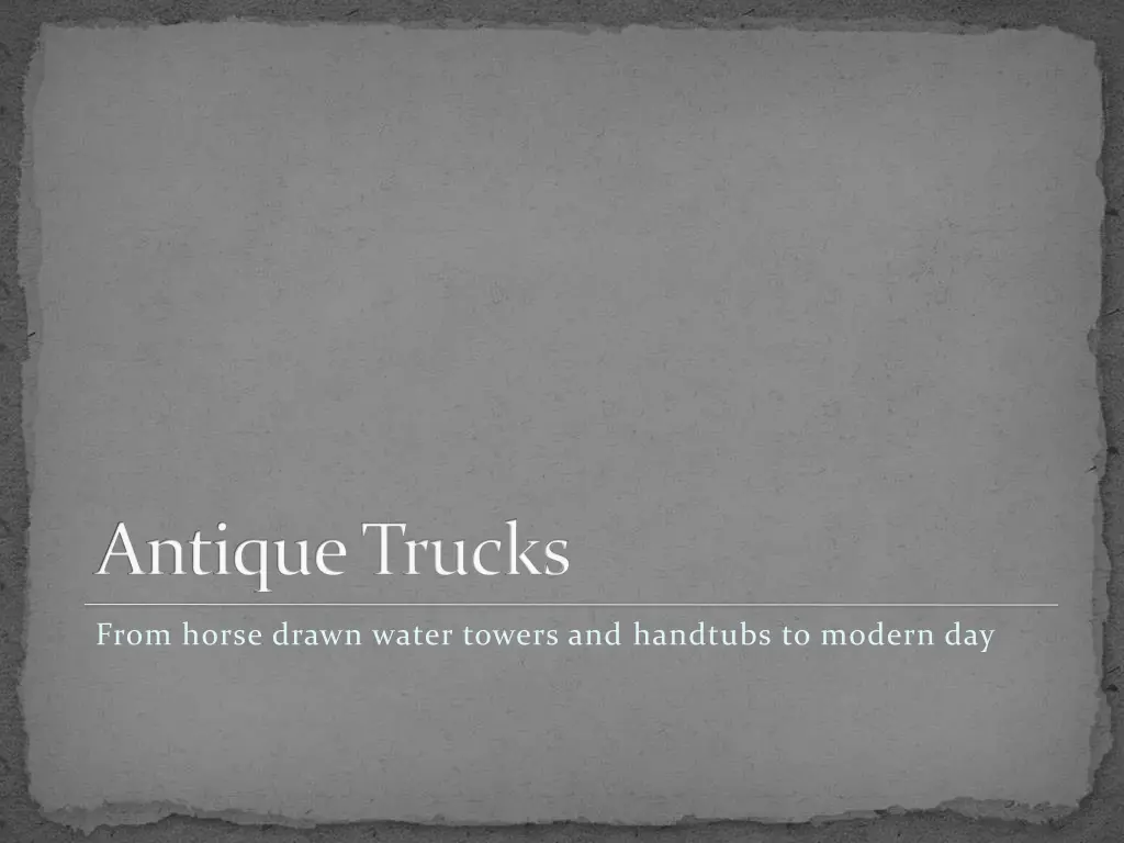 antique trucks