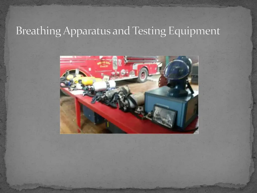 breathing apparatus and testing equipment