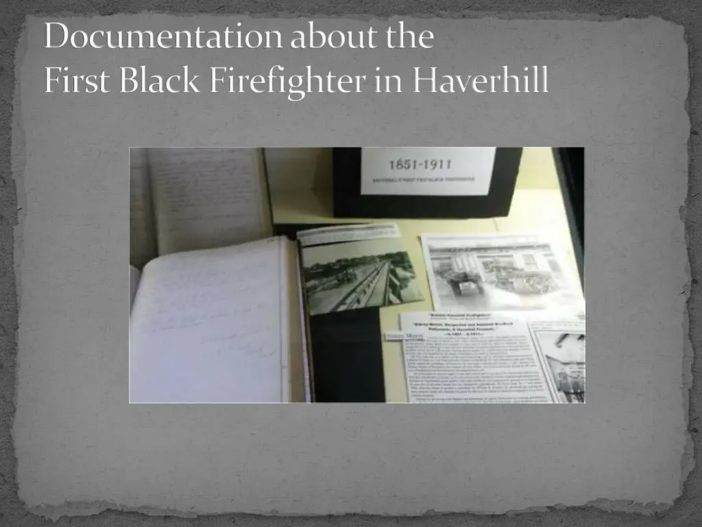 documentation about the first black firefighter