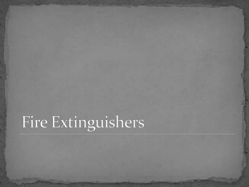 fire extinguishers