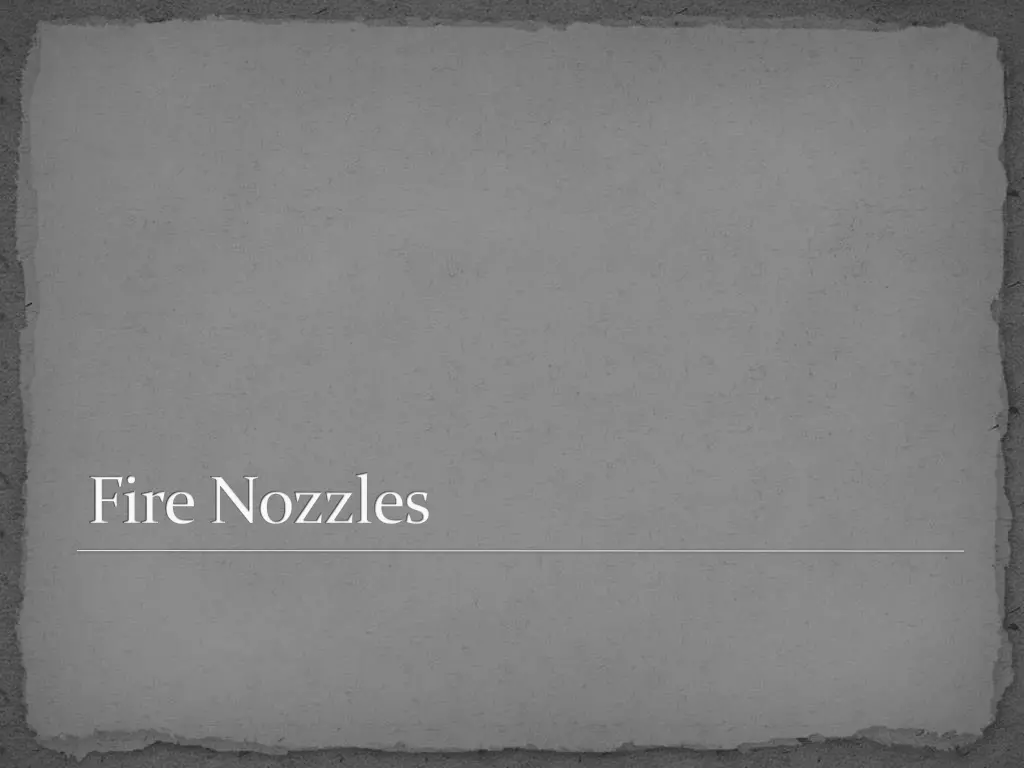 fire nozzles