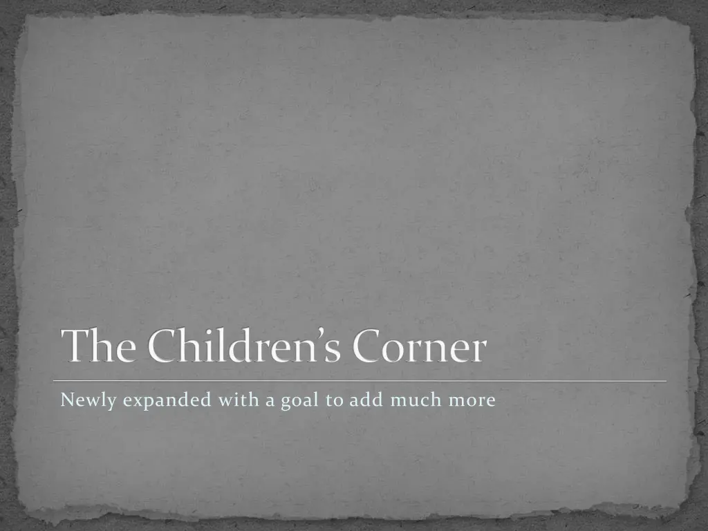 the children s corner