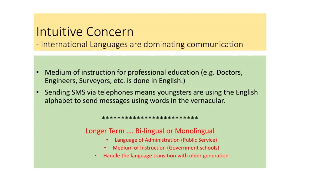 intuitive concern international languages