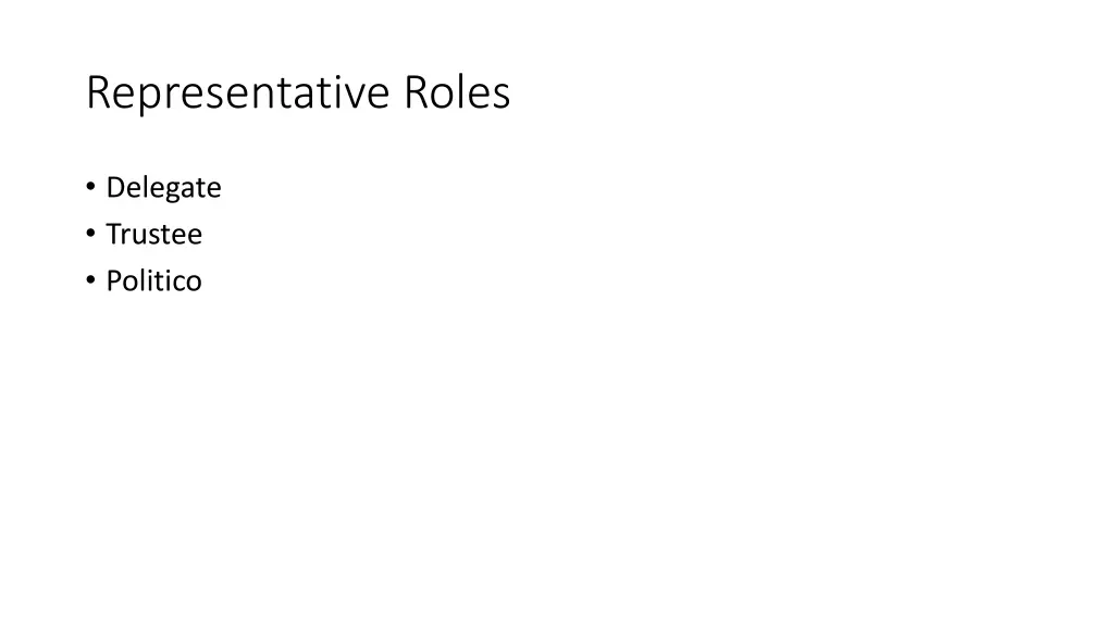 representative roles