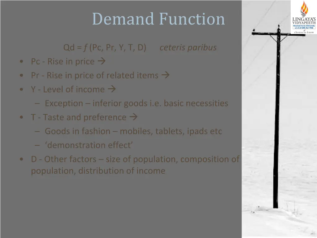 demand function