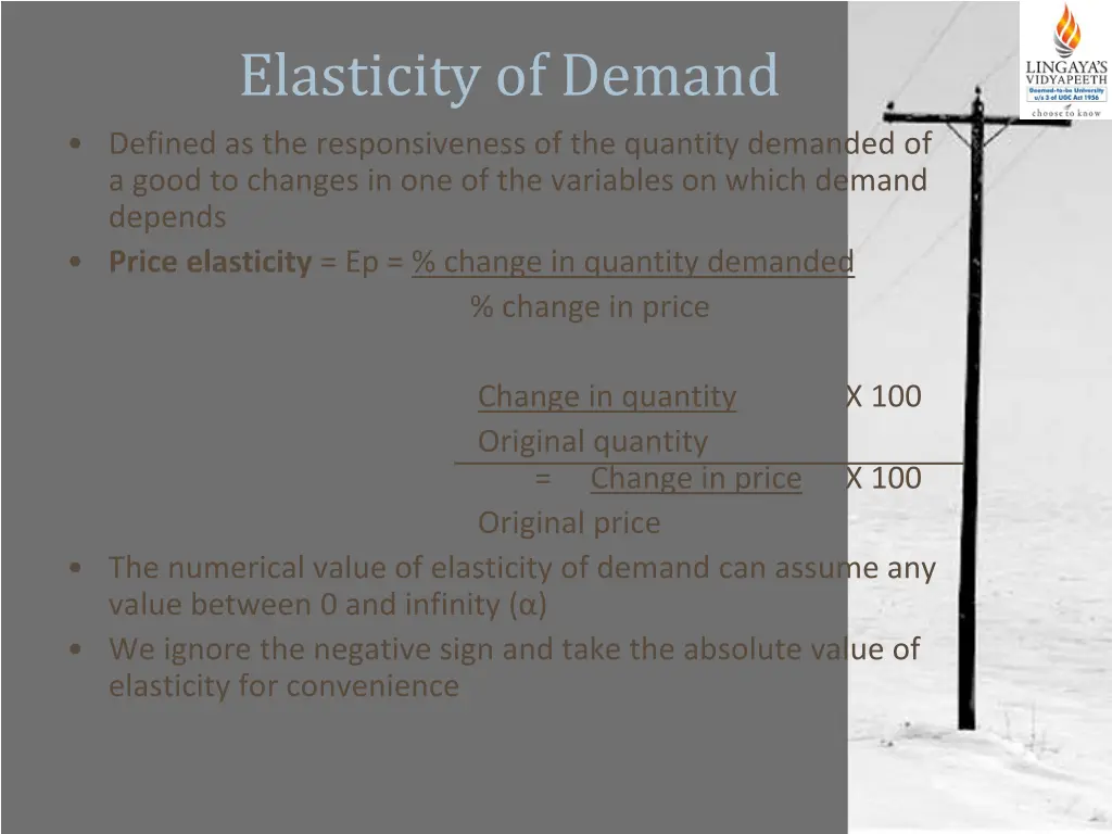 elasticity of demand