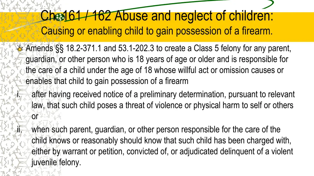 ch 161 162 abuse and neglect of children causing