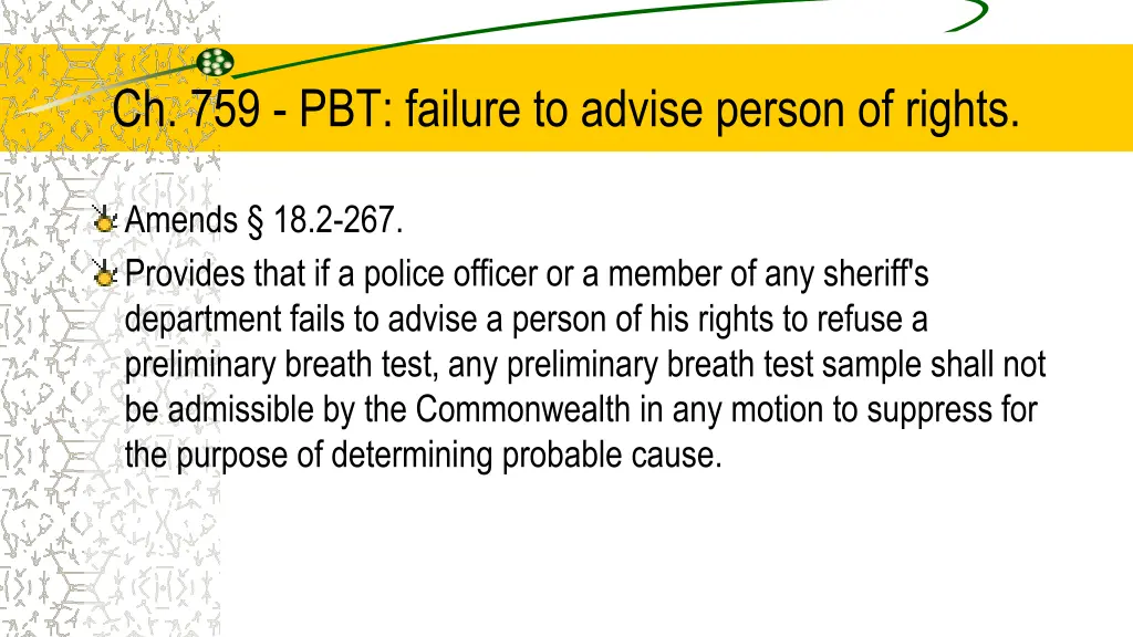 ch 759 pbt failure to advise person of rights