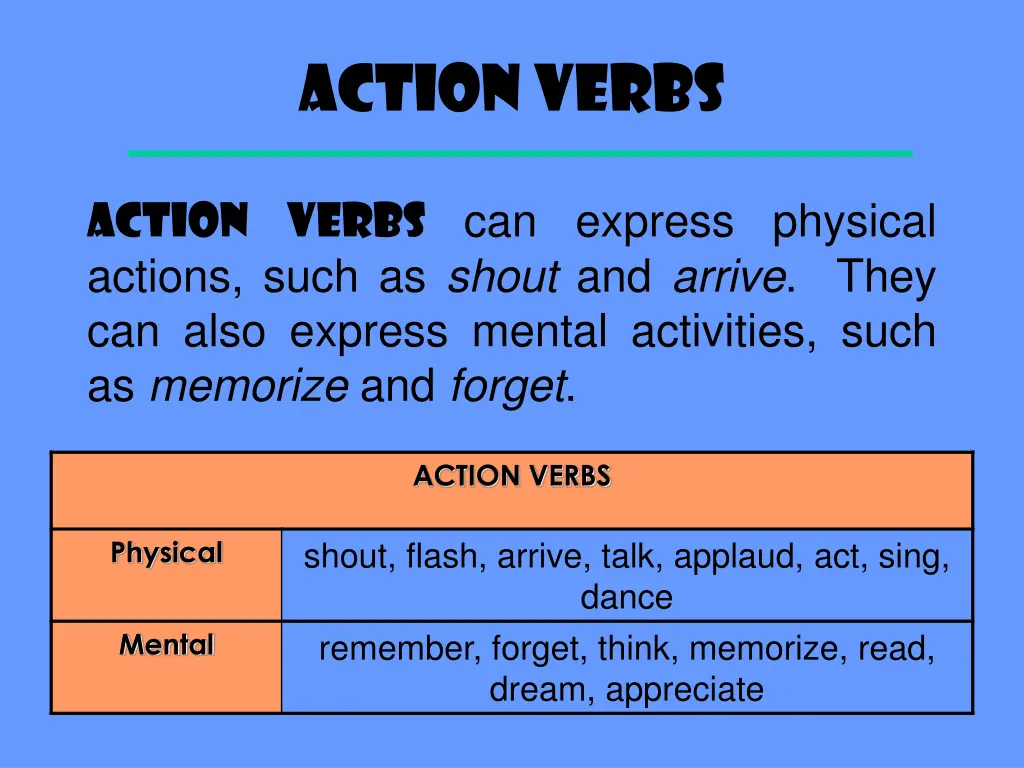 action verbs 1