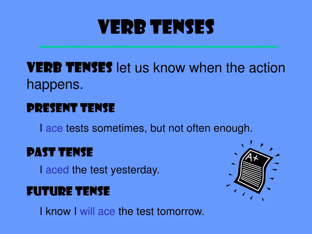 verb tenses