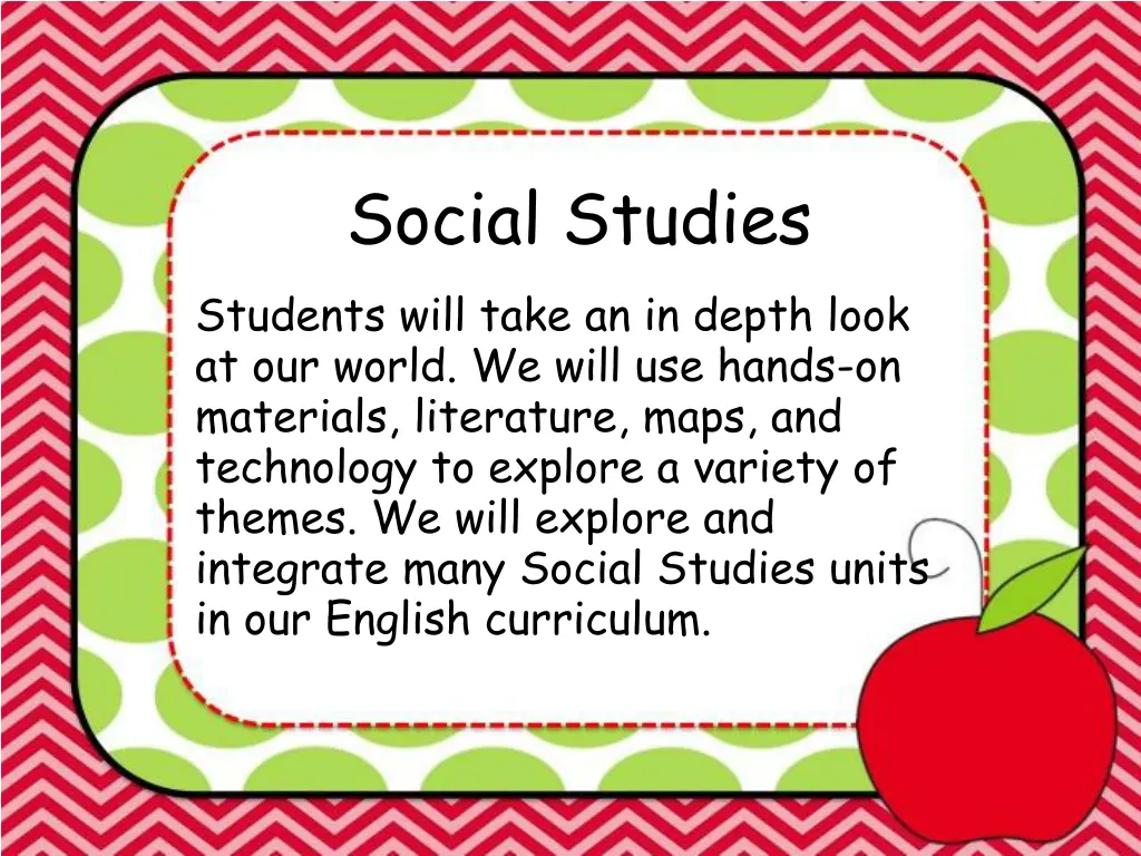 social studies students will take an in depth