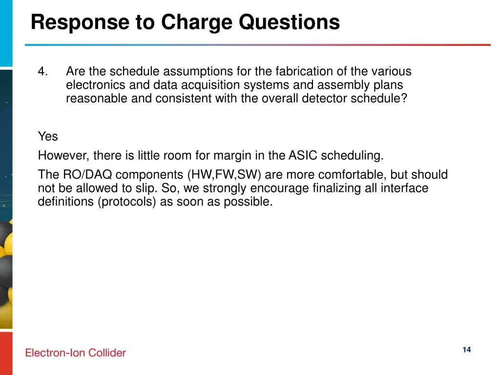 response to charge questions 3