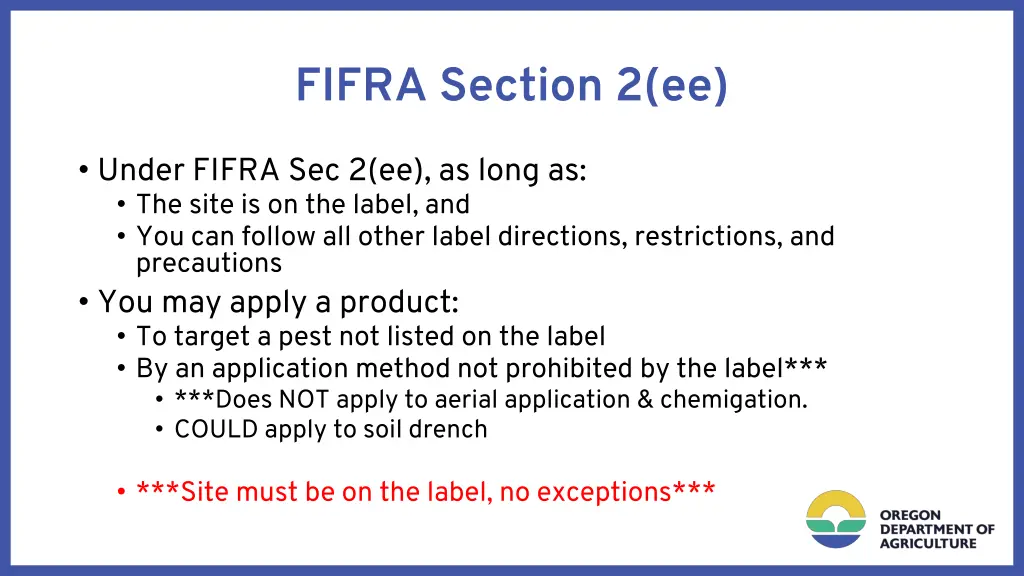 fifra section 2 ee