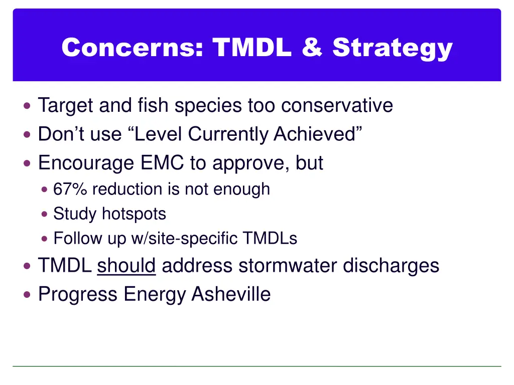 concerns tmdl strategy