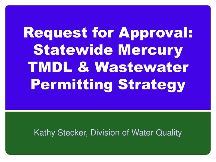 request for approval statewide mercury tmdl