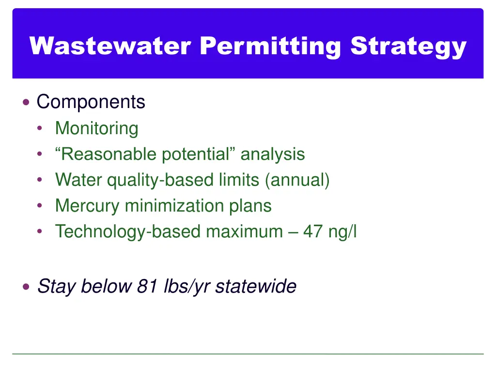 wastewater permitting strategy 1