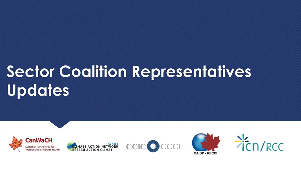 sector coalition representatives updates