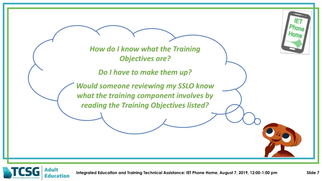 how do i know what the training objectives are