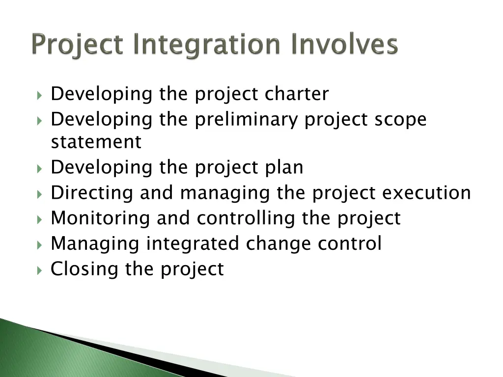 developing the project charter developing