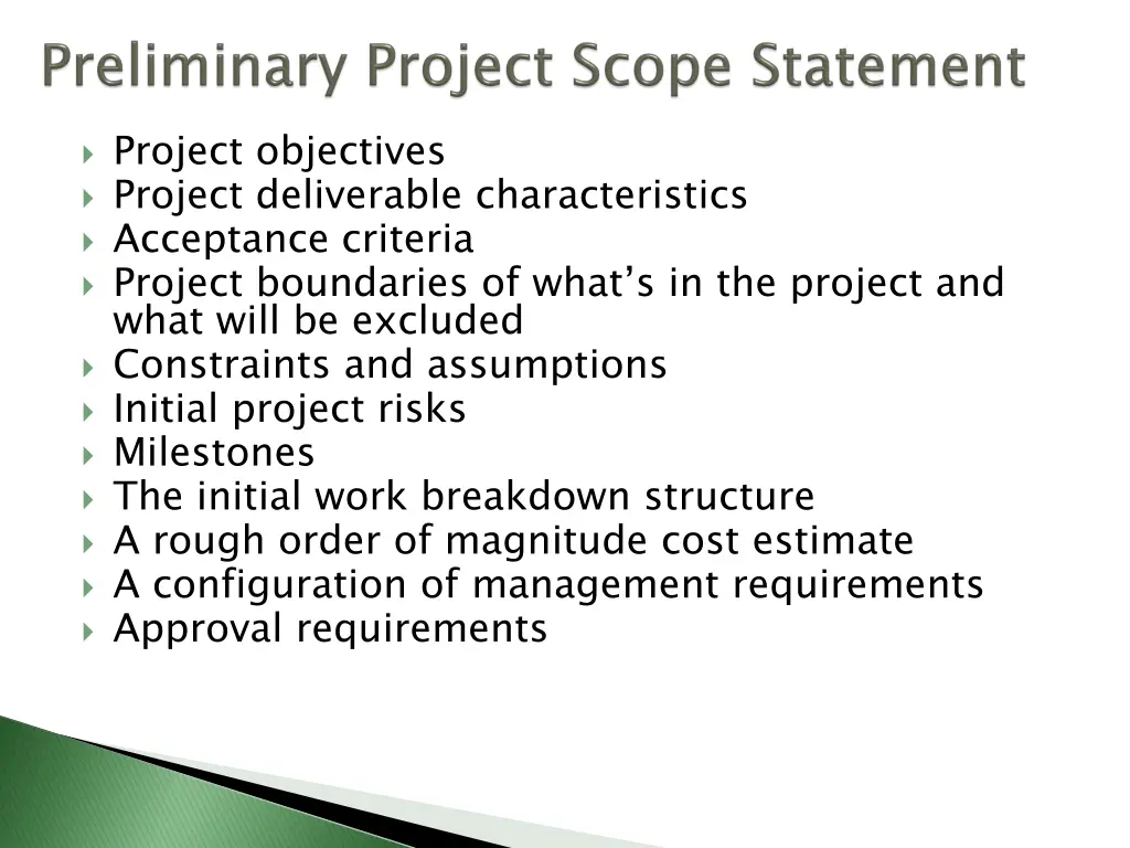 project objectives project deliverable