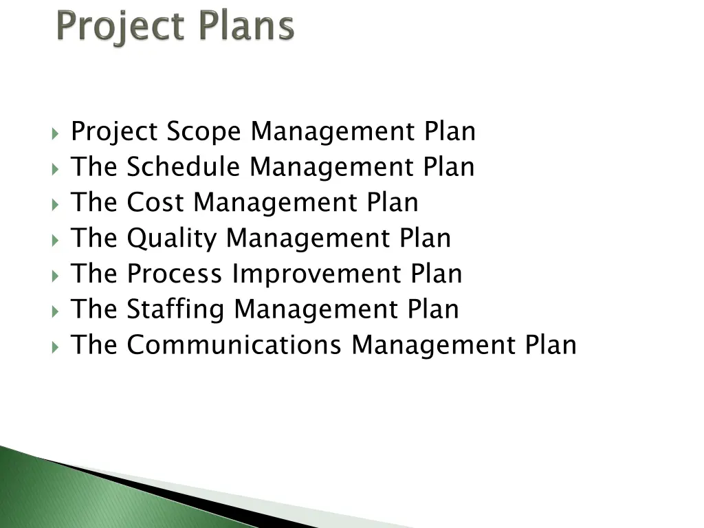 project scope management plan the schedule