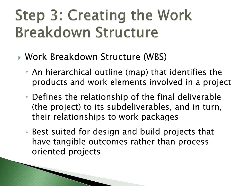 work breakdown structure wbs an hierarchical