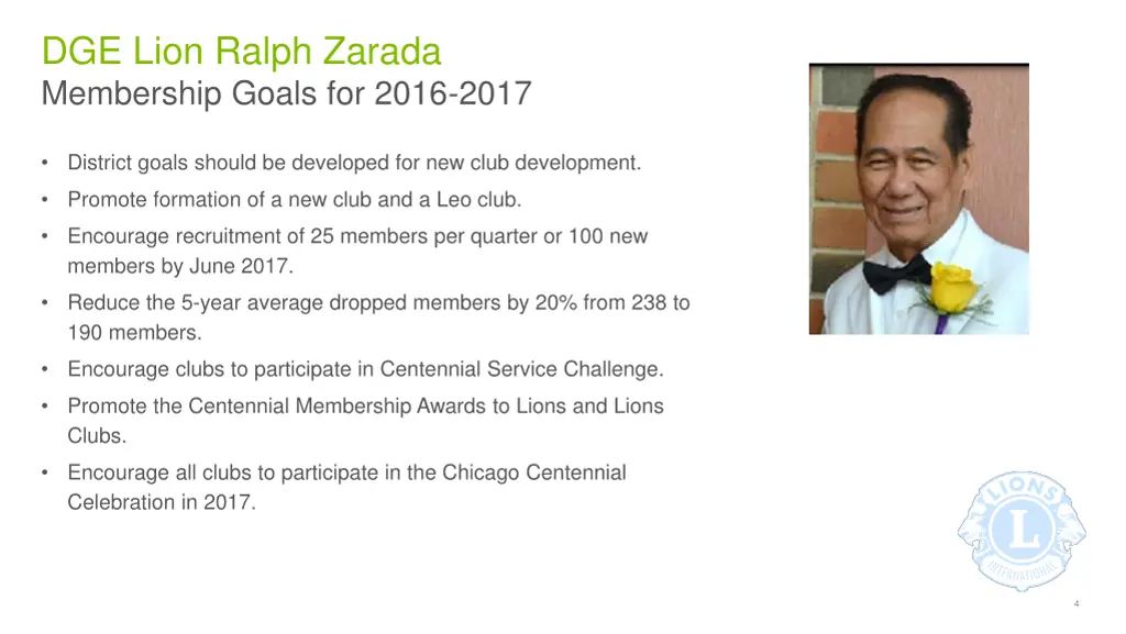 dge lion ralph zarada membership goals for 2016