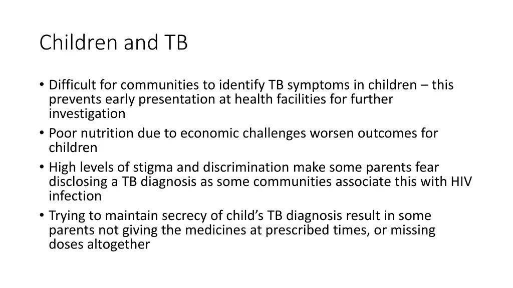 children and tb