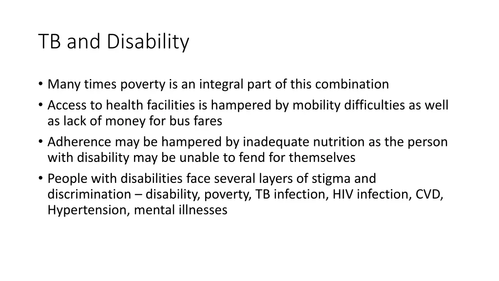 tb and disability