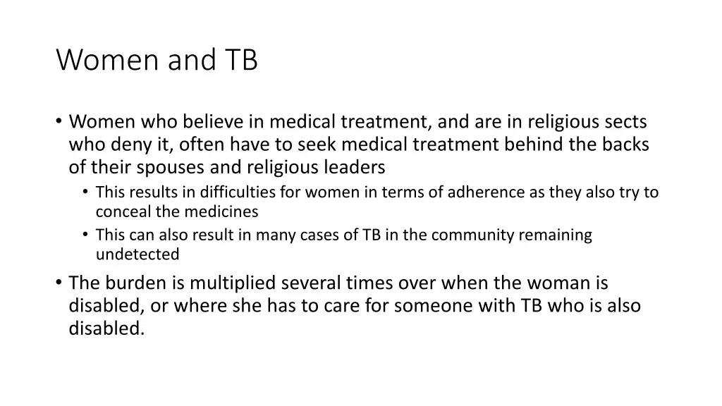 women and tb 1