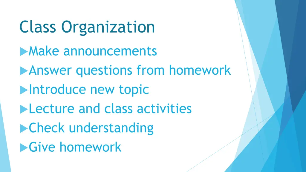 class organization