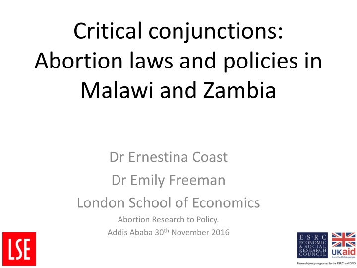 critical conjunctions abortion laws and policies