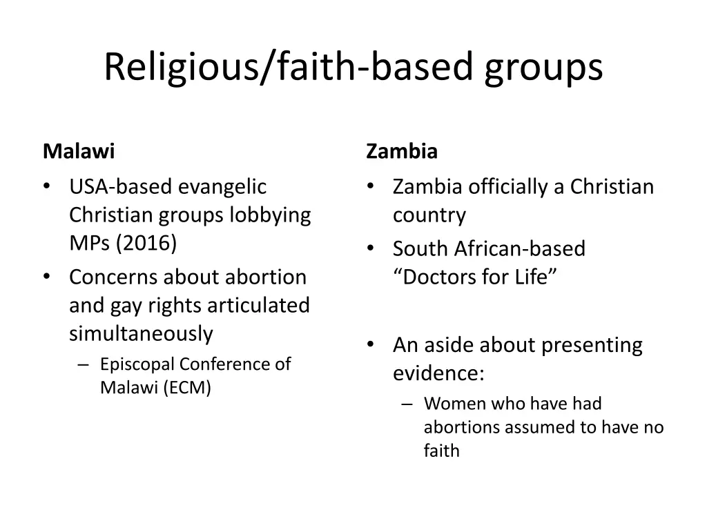 religious faith based groups 1