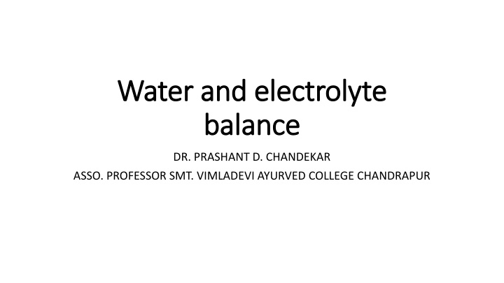 water and electrolyte water and electrolyte